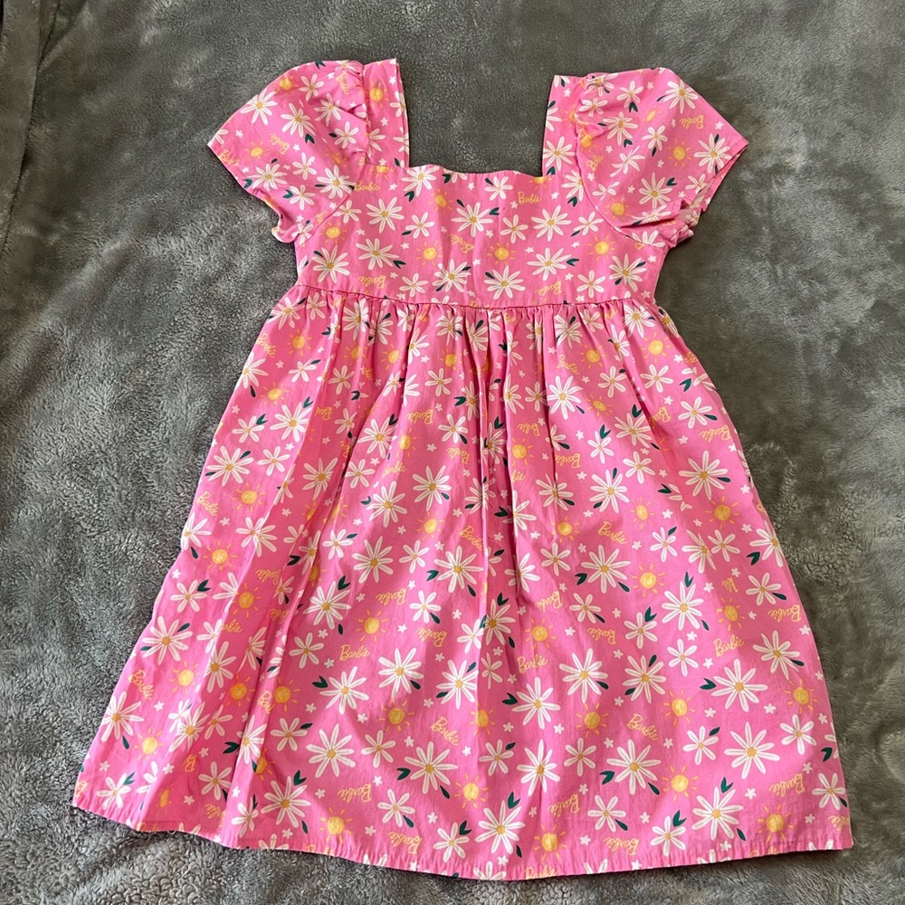 Barbie Floral Pink Kids Dress